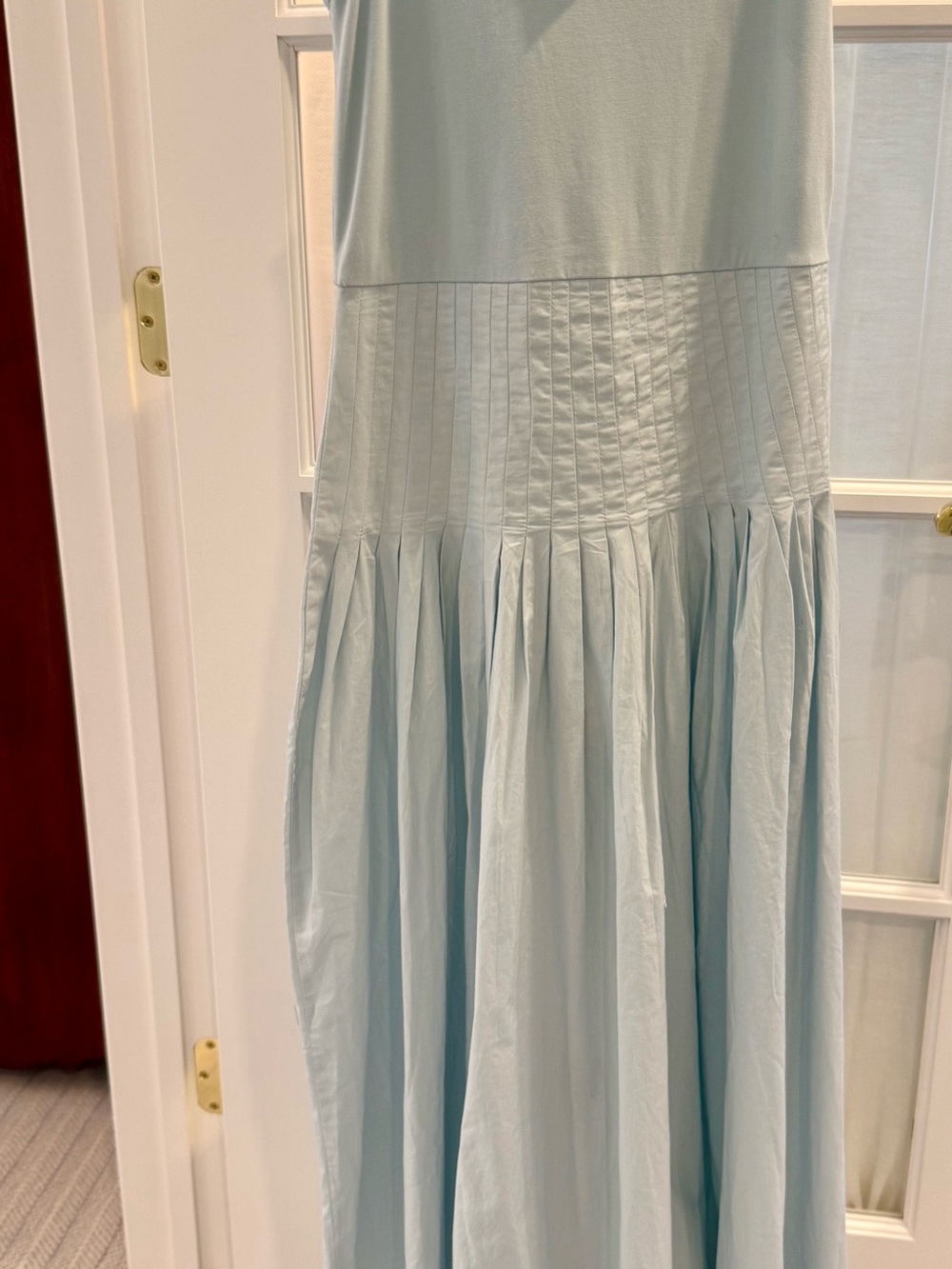 J Crew NWT Light Blue Women’s Pleated Drop-Waist Dress